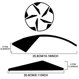 TOMALL Car Wheel Rim Vinyl Stickers Compatible with Hyundai 7th Gen Elantra 2020-2024 Delete Blackout Overlay Decals for Car Wheel Waterproof Modification Decoration Accessories (Black)