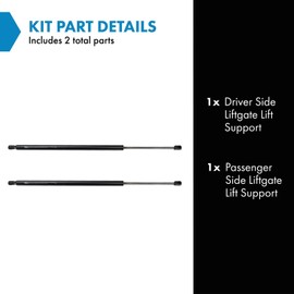 TRQ Driver & Passenger Side Liftgate Lift Support Shock Strut Set Compatible with 2011-2016 Chrysler Town & Country 2011-2020 Dodge Grand Caravan 2009-2014 Volkswagen Routan
