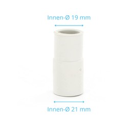 DL-pro Universal Drain Hose End Piece Adapter Diameter 21 mm to 19 mm for Washing Machine Dishwasher Dishwasher