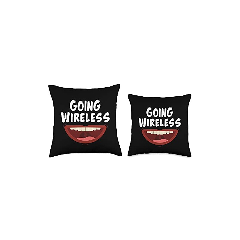 Going Wireless Dental Braces Off Gift Throw Pillow