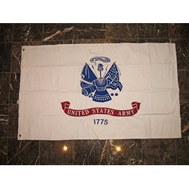 3X5 Embroidered Sewn Double Sided U.S. Army Emblem Cotton Flag 3'X5' Clips