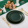 PULOTE 100PCS Green Plastic Plates - Green Disposable Plates With