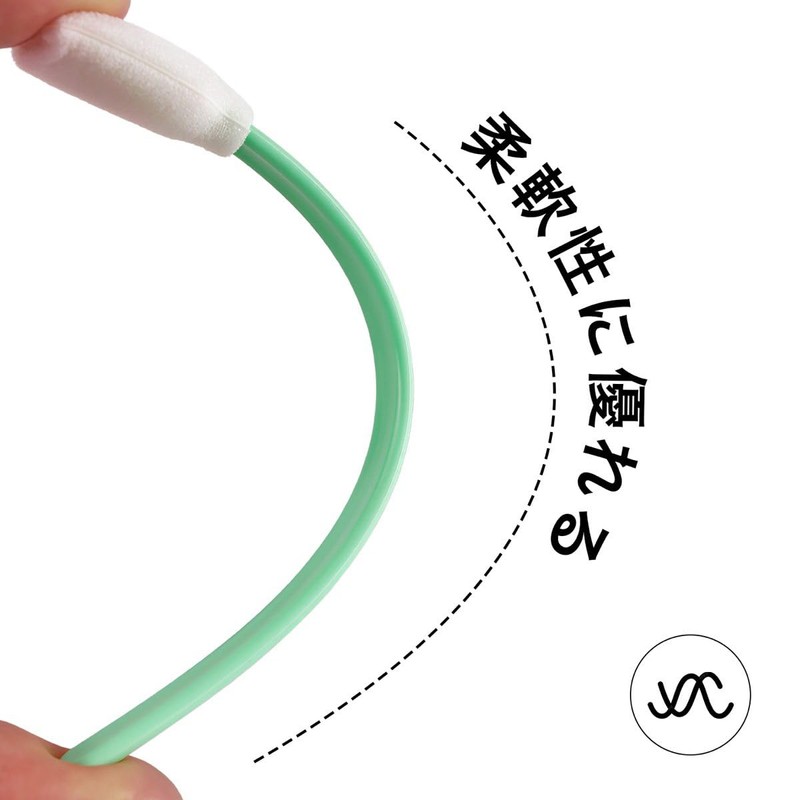 winova プリンターレンズ用 静電気防止 精密クリーニング綿棒 フラットヘッド全長125mm 細隙掃除 汚染除去 30個入