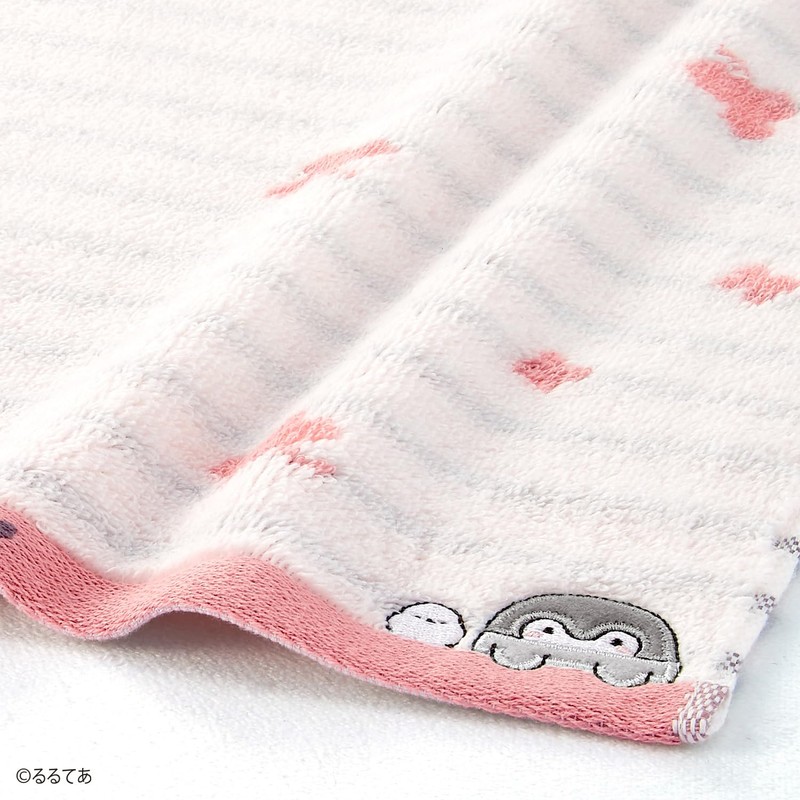 Koupen-chan KOUPENCHAN 53-0081080 Wash Towel, Pink, Pile, Border, Clover, Fluffy,
