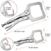 4 Piece C-Locking Pliers, 6 Inch and 11 Inch C-Clamp