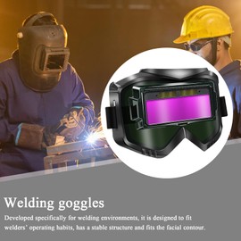 Welder Glasses | Wide Shade Wrap-Around Protection Welding Lens | Comfortable Protective Lens Eyewear with Automatic Adjustment for Adults Professionals