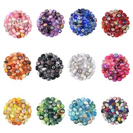 Assortment European Large Hole Beads Spacer Beads Rhinestone Craft for DIY Charms Bracelet Jewelry Making (Rainbow)