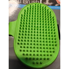 Pet Grooming Palm Brush Green