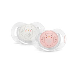 Suavinex Bonhomia SX PRO Physiological Pacifier, Supports Breastfeeding Babies, Pacifiers 0-6 Months, 2 Pack Baby Pacifier, Baby Accessories, (Pink/Beige)