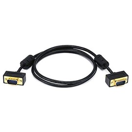 Monoprice 3ft Ultra Slim SVGA Super VGA 30/32AWG M/M Monitor Cable w/ ferrites (Gold Plated Connector)