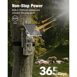 USB-C Port 3W Solar Panel for Security Camera Outdoor, 9.6ft Cable Solar Panel with 360° Adjustable Bracket for Outdoor Rechargeable Battery Camera,Doorbell,Light