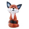 YTC Brown and Black Smiling Fox TeeHee Themed Decorative Figurine Statue