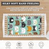 Winpema Cute Cat Fitted Crib Sheet Cat Face Baby Crib