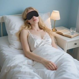 2 PCS Black Pink Satin Sleep Masks, Adjustable Silk Eye Mask for Sleeping, Eye Sleep Shade Cover, Blind Folds Soft Breathable Blindfold for Play Party Games Airplane Travel Essentials Cover Gifts