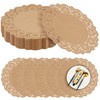 MCEAST 300 Pack Round Brown Kraft Paper Doilies 13.5 Inches