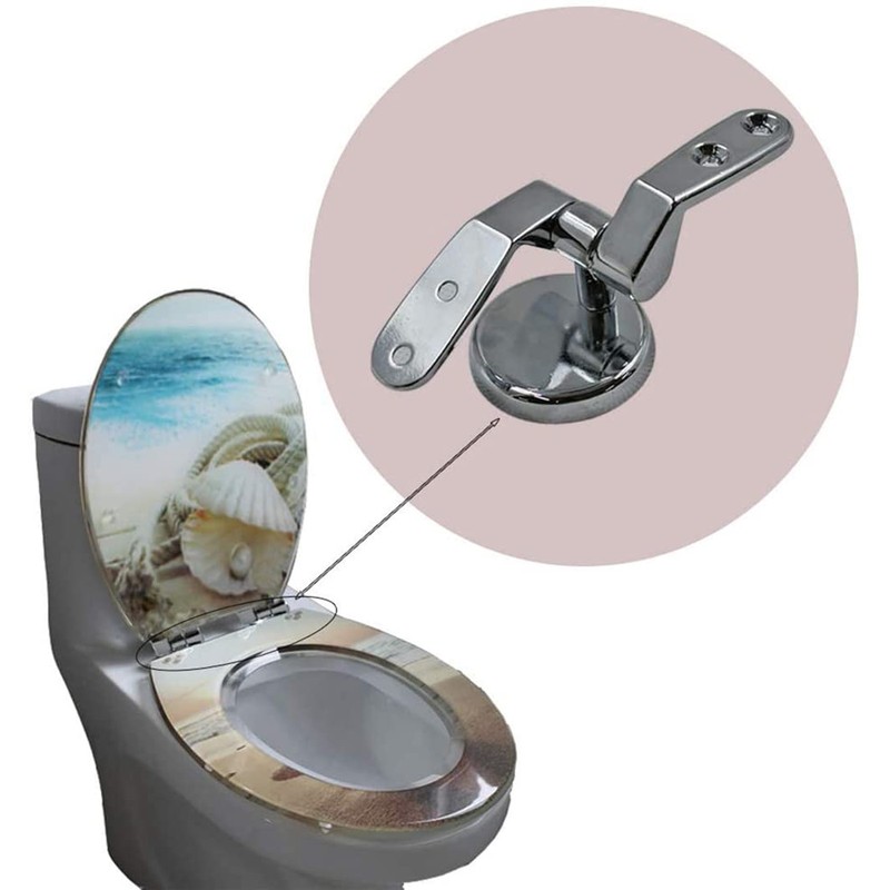 1 Set Zinc Alloy Toilet Seat Lid Hinge Adjustable Replacement