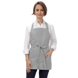 Chef Works Unisex Three Pocket Apron, Grey, One Size