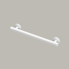 Gatco 852W Latitude II, Grab Bar, 18", Matte White/ADA Compliant Wall Mount Stainless Steel 18 Inch Safety Grab Bar for Bathroom