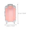 Garneck 2pcs Mini Plastic Suitcase Makeup Box - Portable Hard