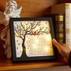 WOODEXPE Sympathy Gift LED Memorial Shadow Box 8"x8" Memorial Gifts