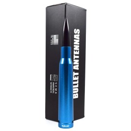 VMS RACING Anti-Theft Retractable Blue 50 Caliber Black Bullet Antenna For 90 06 GMC Chevy