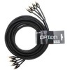 OPTION 4-channel RCA cable, 5.5 m, premium quality for interference-free