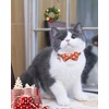 HSIGIO Christmas Cat Collar with Bells, Breakaway Cat Bowtie Collars,