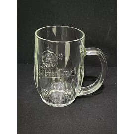 Pilsner Urquell Heavy Drinking Glass Tankard Beer Mug Stein 0.5L size 5.5" Tall
