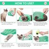 HASTHIP® Bolsa de Baño para Gatos Ajustable,Antimordida y Antiarañazos,Malla Transpirable