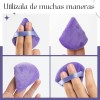 Veraly Set Esponjas Puffs Blender Polvo Triángulo Maquillaje F