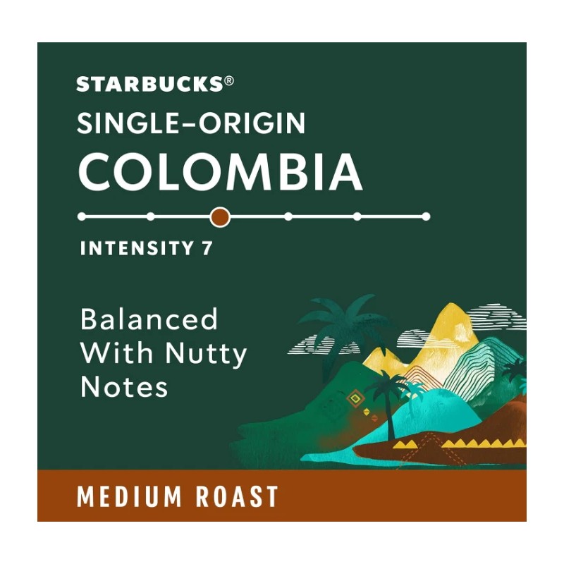 Starbucks by Nespresso Original Line Single-Origin Colombia Medium Roast Coff...