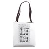 Chess Player Pieces Set Futuristic Checkmate Wireframe Tote Bag