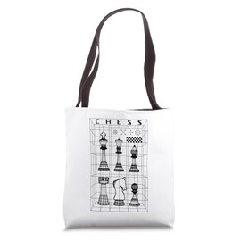 Chess Player Pieces Set Futuristic Checkmate Wireframe Tote Bag