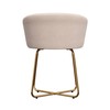 Hillsdale Marisol Metal Vanity Stool for Makeup Room or Bathroom,