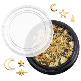 Healeved Starry Moon Nail Charms Thin Nail Art Decoration Friendly Match