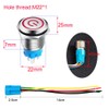 Gebildet 0.87 inch/22 mm Stainless Steel Push Button Switch 12V-24V