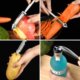 Kzouenzu Premium Peeler, Sharp Stainless Steel Peeler with Simple, Non-Slip Handle, for Potato Peeler, Fruit, Carrot, Apple, Dishwasher Safe