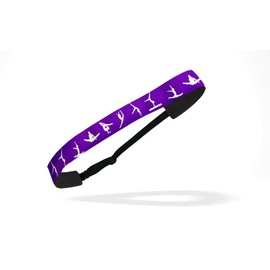 RAVEbandz!! Women’s Adjustable Elastic Headbands (Gymnastics) - for Fashion or Workouts - Non Slip Velvet Lined 1 Inch (Gymnastics Purple)