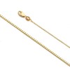 AUSIER 14k Real Yellow Gold Solid 0.9mm Box Link Chain