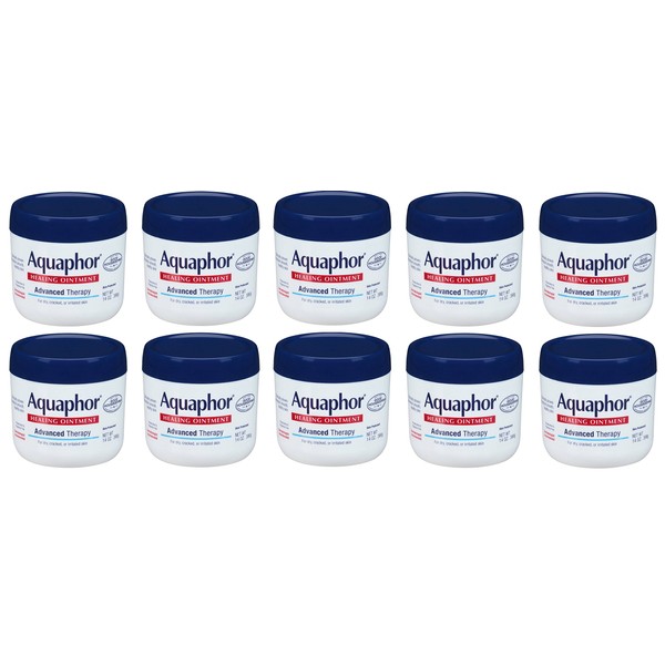 Aquaphor Advanced Therapy Healing Ointment YMyUMS Skin Protectant, 10 Pack (14 Ounce)