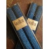 Beeswax Glitter Candles by Gold Rush, 8 Inch Sapphire Color, Boxed Set of 2 Candles