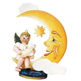 Angel Bub Moon with Lamb Soft Toy – 10 cm/Christmas Angel – Hubrig Volkskunst