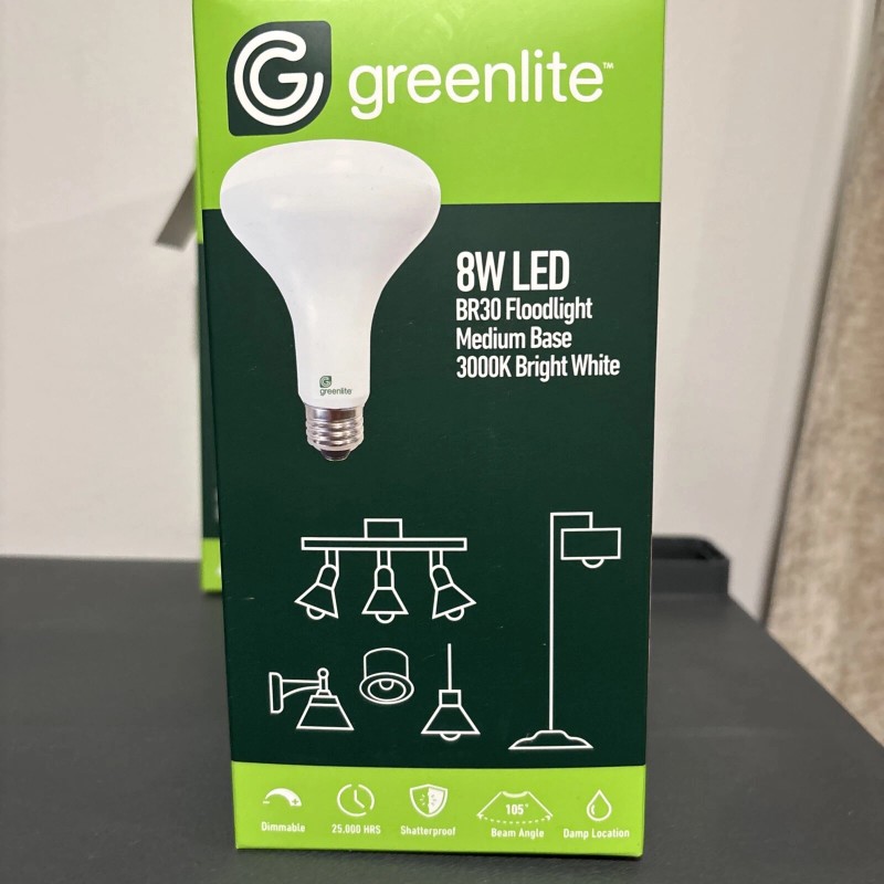 GreenLite Bulbs 8W LED 65W Equivalent Dimmable Floodlight 2 Of