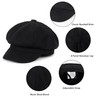 Kids Girls Wool Beret Newsboy Cap - Classic Cabbie Hat
