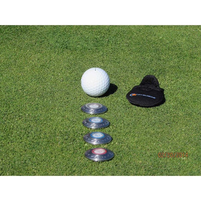 Levelhead Ballmarker Putting Aid (Blue) - Alignment Tool for Reading