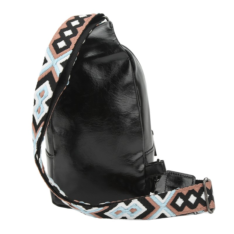 PU Leather Sling Bag Single Strap Shoulder Bag for Outdoor