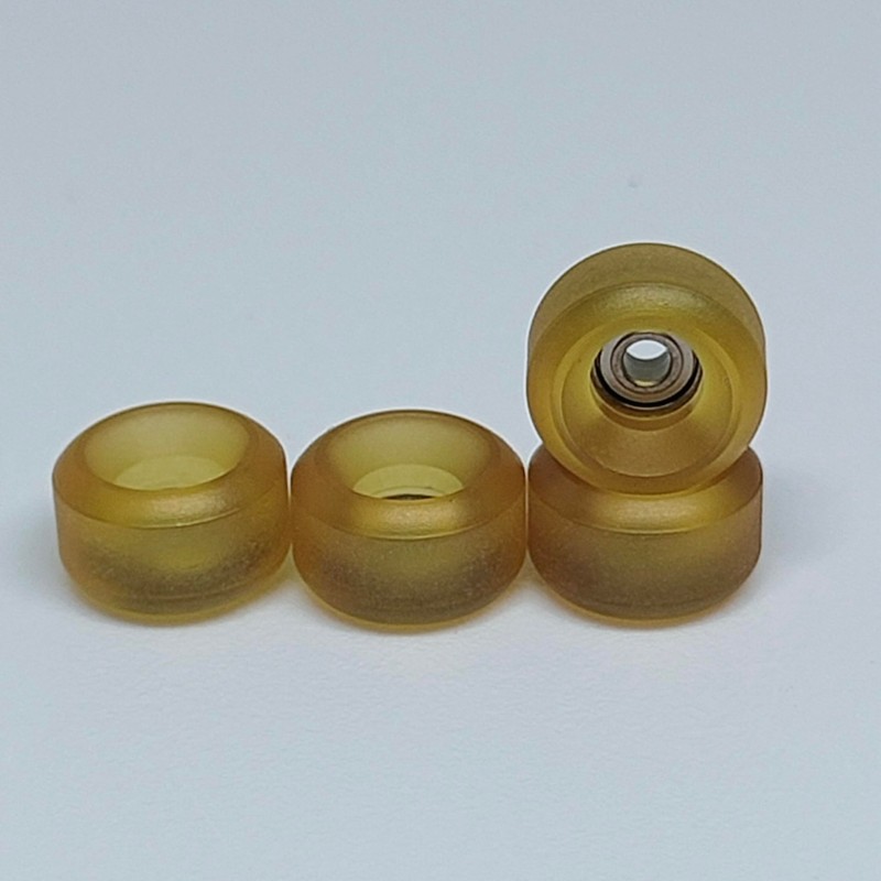 LEEFAI 75D Urethane Pro Fingerboard Wheels Clear Amber Bearing Wheel