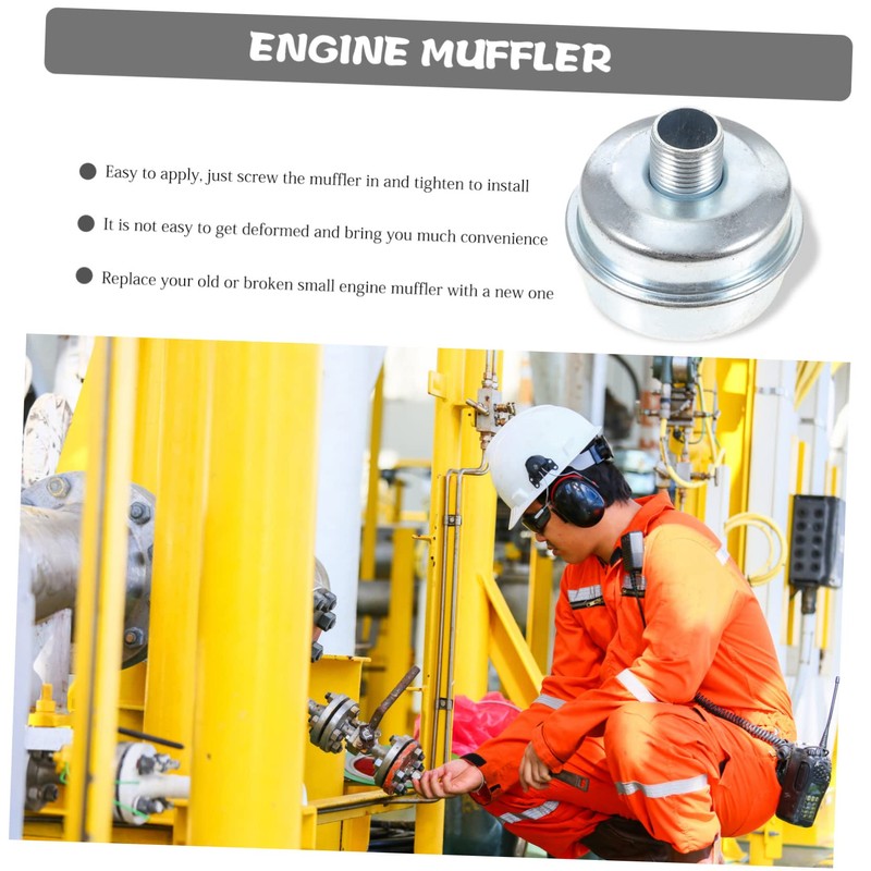 MERRYHAPY Engine Muffler for Lawn Equipment 1/2 Inch Threaded Metal