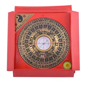 4.3 Inch Feng Shui Compass Luo Pan/lou Pan Tool W Free Mxsabrina Red String Bracelet G7011