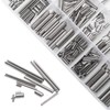 Rrina 440Pcs 304 Stainless Steel Slotted Spring Pin Assortment Kit,